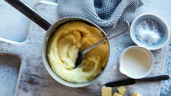 Three Blue Ducks' creamy mashed potatoes.