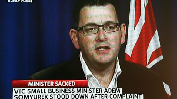 Premier Daniel Andrews talks about the allegations made against Adem Somyurek on television.