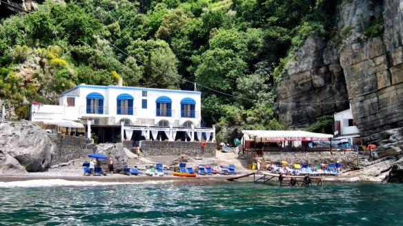 Da Adolfo restaurant in Positano can only be accessed by boat.