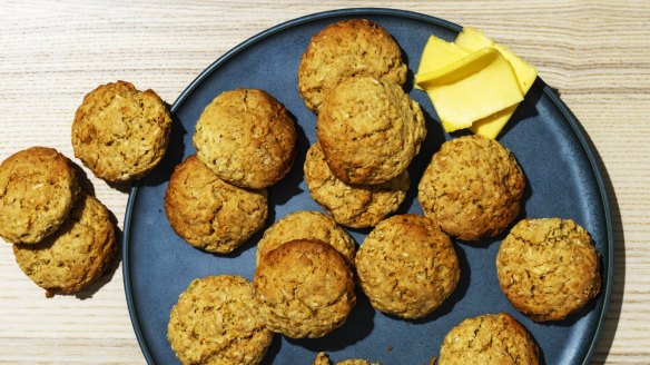 Oat and coconut scones.