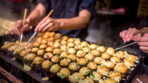 Takoyaki, Osaka's favourite street snack.