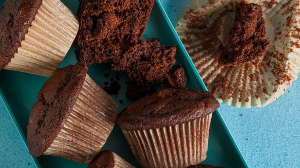 Fully Loaded Chocolate Muffins.