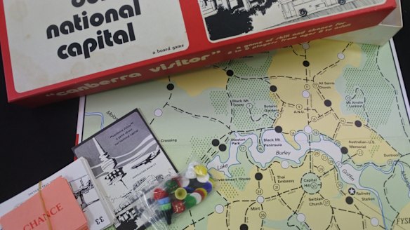 'Canberra Visitor' a boardgame circa 1970s about the national capital and its landmarks.