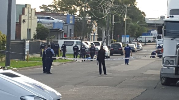 The scene of the shooting at Ilma St, Condell Park.