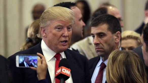 Donald Trump at the Trump National Golf Club in Florida on Tuesday.