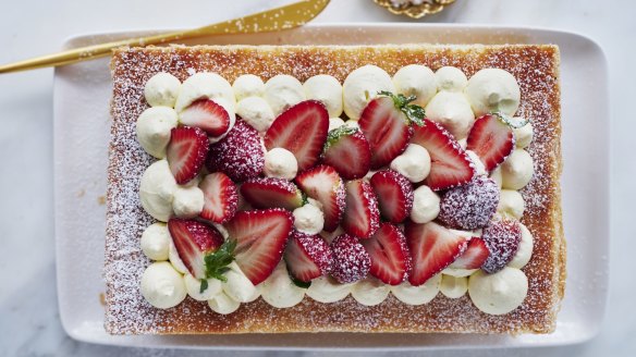 Strawberry mille feuille.