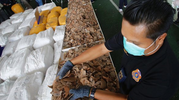Thai Customs officers seized almost three tons of African pangolin scales in February - their biggest haul ever.
