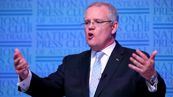 Treasurer Scott Morrison delivers his post-Budget address.