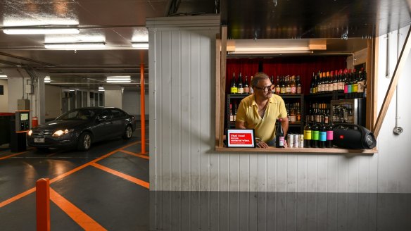 La Cave Garage wine shop, opened by Andy Buchan, measures just 10 square metres and is located in the same carpark as Thai restaurant Soi 38.