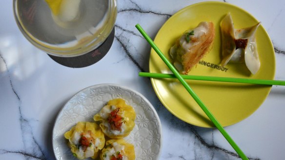 Scallop siu mai and ox-cheek potstickers at Gingerboy, Melbourne.