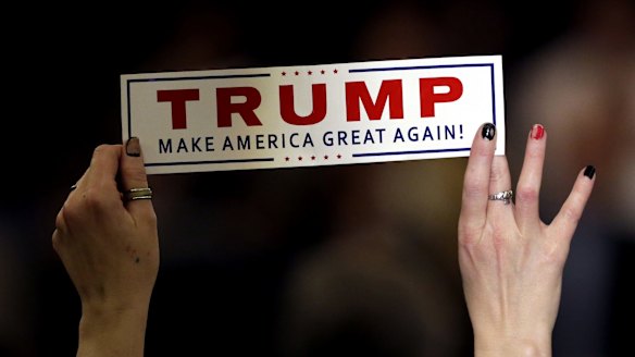 A Trump supporter in Wisconsin on Wednesday.