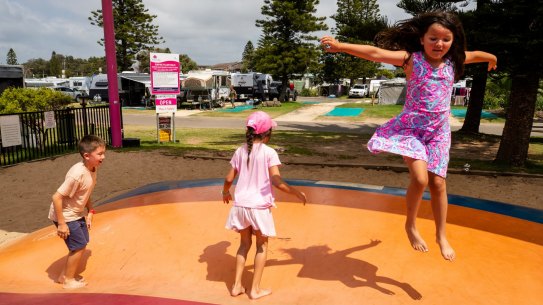 Toowoon Bay Holiday Park, on the Central coast. For a story on where you can holiday safely within a few hours of Sydney. 15th Jan 2021. Photo: Edwina Pickles / SMH.