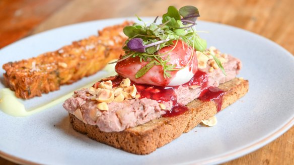 Oppen's pork pâté open sandwich (pictured with a roesti on the side).