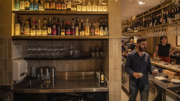 Some of the amaro, grappa and vermouth on the pour at Ragazzi in the Sydney CBD. 