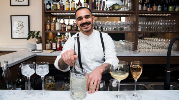 Owner Eric Morris behind the bar at Clementine.