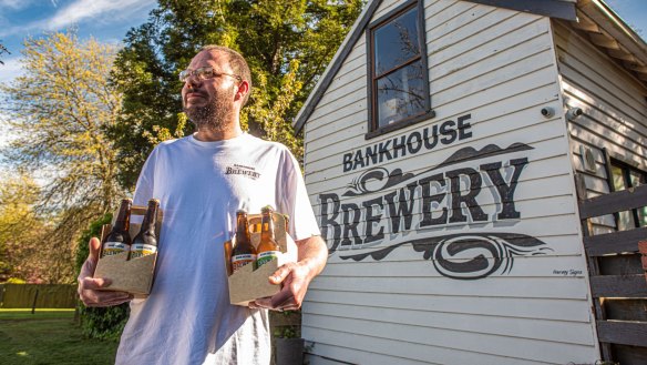 Damien Norman of Bankhouse Brewery in Dean, Victoria, says his beer brewing is a 'hobby that got out of hand'.