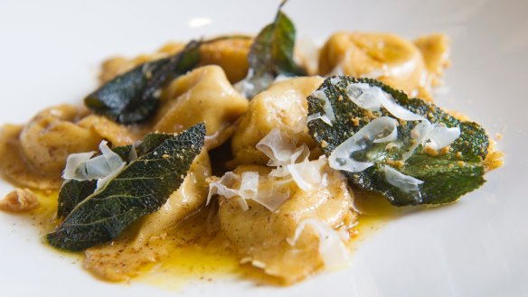 Pumpkin tortellini at Mezzalira Ristorante.