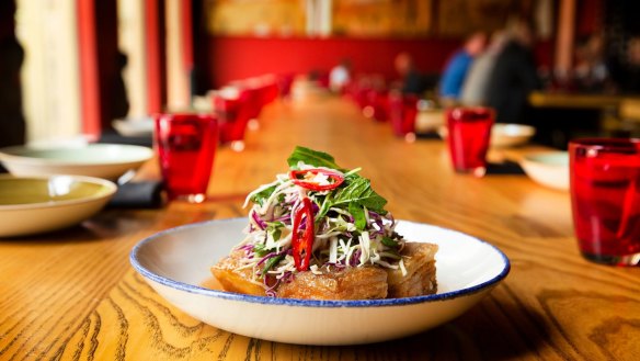 Red Spice Road's ever-popular pork belly dish.