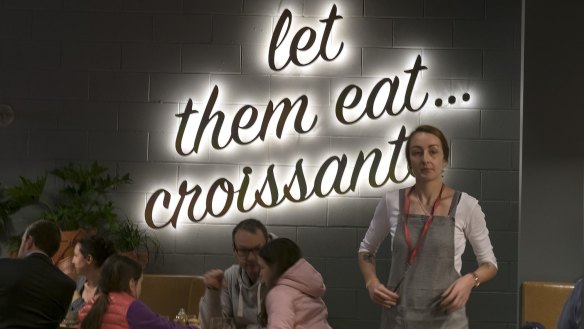 The 'Let them eat croissants' neon sign is soon to be one of Melbourne's most Instagrammed.