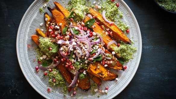 Indian-inspired sweet and sour sweet potato.