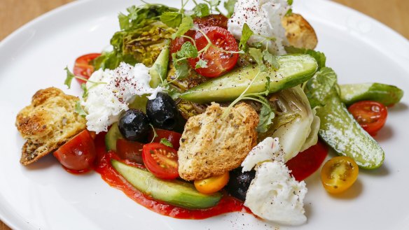 The summer salad is a riff on panzanella.