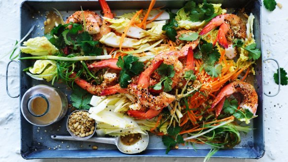 Neil Perry's prawn and cabbage salad.