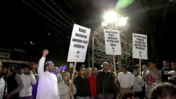 The crowd at Lakemba in Sydney on Thursday night. 