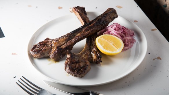 Tomahawk lamb chops are $19 a pop. 