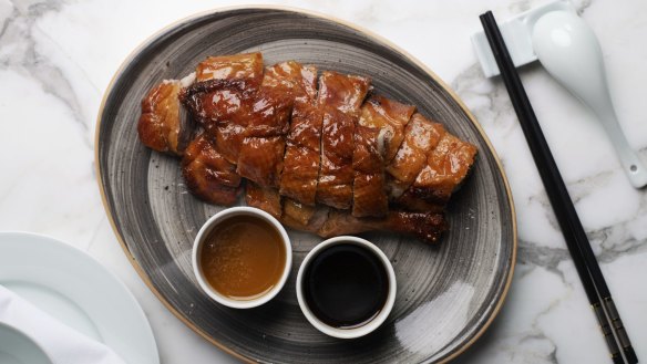 The go-to dish: Half Cantonese roast duck with po lam plum sauce.