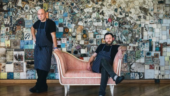 Monster head chef Dan Flatt (left) and New Acton Group head chef Sean McConnell.
