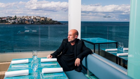 Maurice Terzini in his Bondi restaurant and bar Icebergs Dining Room and Bar. 