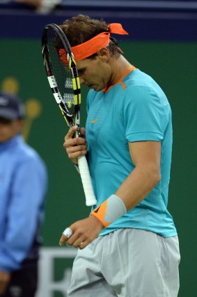 Patchy form: Spain's Rafael Nadal.