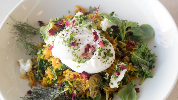 Persian rice kedgeree: any dish with rose petals in it is a winner.