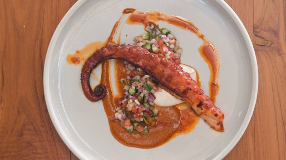 Grilled octopus.