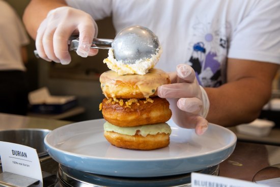 Mix and match your doughnut and ice-cream flavours.