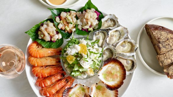 Bar Tropic's seafood platter at the Manly Wharf Hotel.