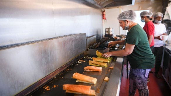 Dosas are made to order and made with care.