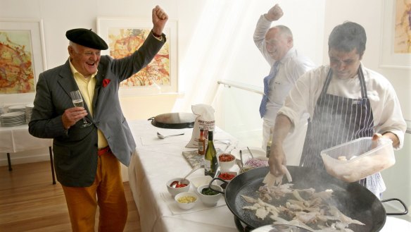 Australian artist John Olsen and Lucio Galletto in 2010.