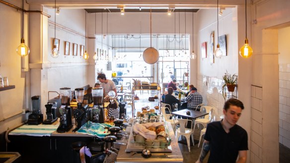 Inside the sprawling Round Bird cafe.