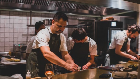 Chef Lennox Hastie at Gildas wine bar on Albion Street, Surry Hills.