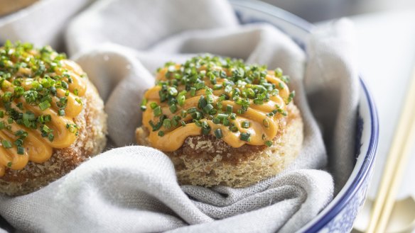 Miss Mi's spin on Hong Kong-style shrimp toast.