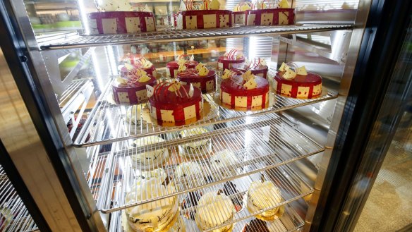 Cakes and pastries at Brunetti Oro in Flinders Lane.