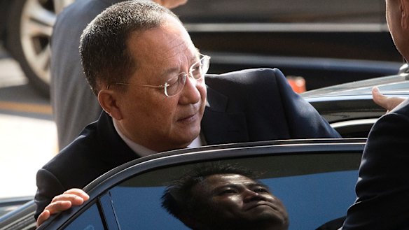 North Korean Foreign Minister Ri Yong-ho was in New York on Wednesday for a meeting of the UN General Assembly.