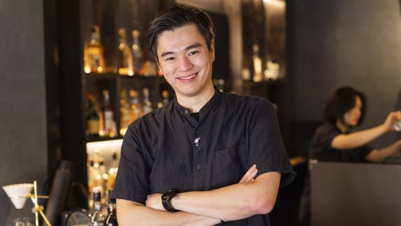Owner Andy Chu, who has incorporated Japanese design aesthetics into his first bar.