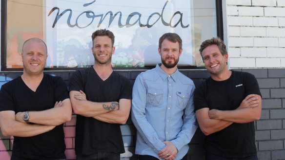 The Nomada team, from left, Jesse Gerner, Michael Burr, Greg McFarland and Jesse McTavish.