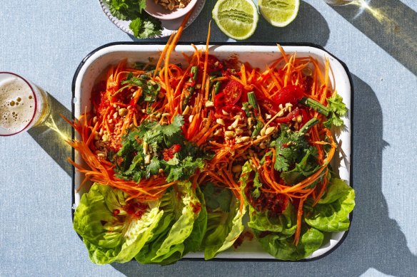 Carrot and coriander som tam.