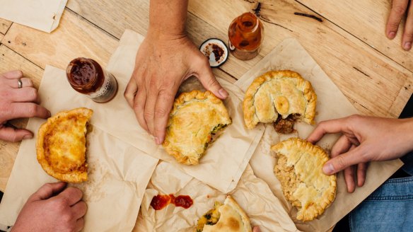 Assorted pies at the Pie Shop in Brunswick East.