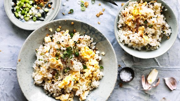 Adam Liaw's belly-warming garlic fried rice.