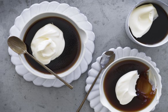 Chai jelly with cream.