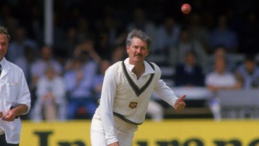 Glory days: Bob Holland in action for Australia during the third Test against England at Trent Bridge in 1985. 